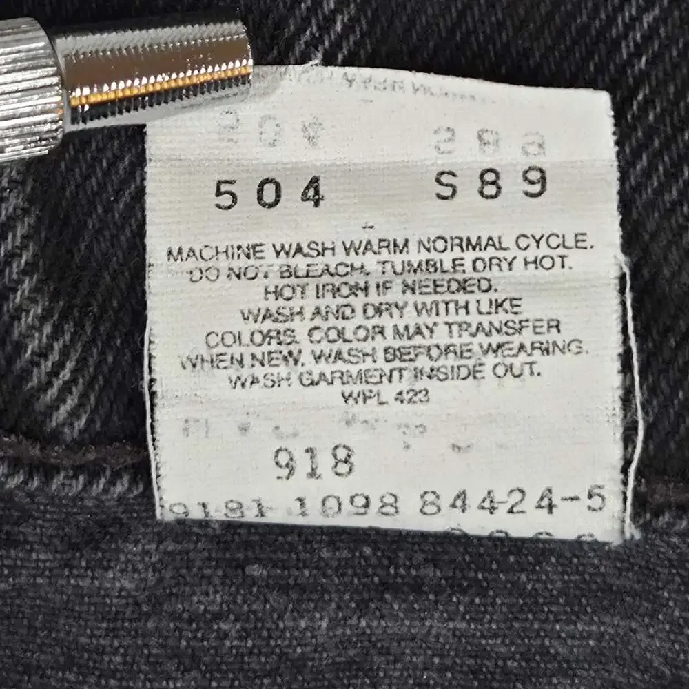 Vintage 80s Levis 550 Black Jeans Mens 42x32 Made in Puerto Rico USA 1989 Frayed